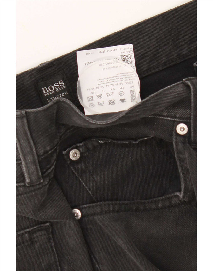 Blugi drepti pentru bărbați Hugo Boss W32 L34 bumbac negru