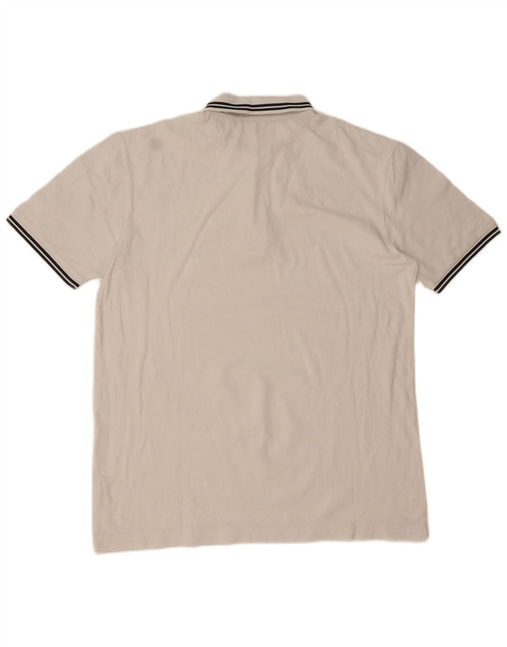 Cămașă polo KAPPA pentru bărbați, bumbac alb 2XL