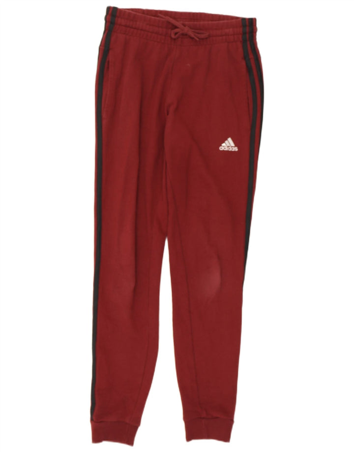 Pantaloni de trening pentru femei ADIDAS Joggeri UK 4/6 XS Bumbac burgundă