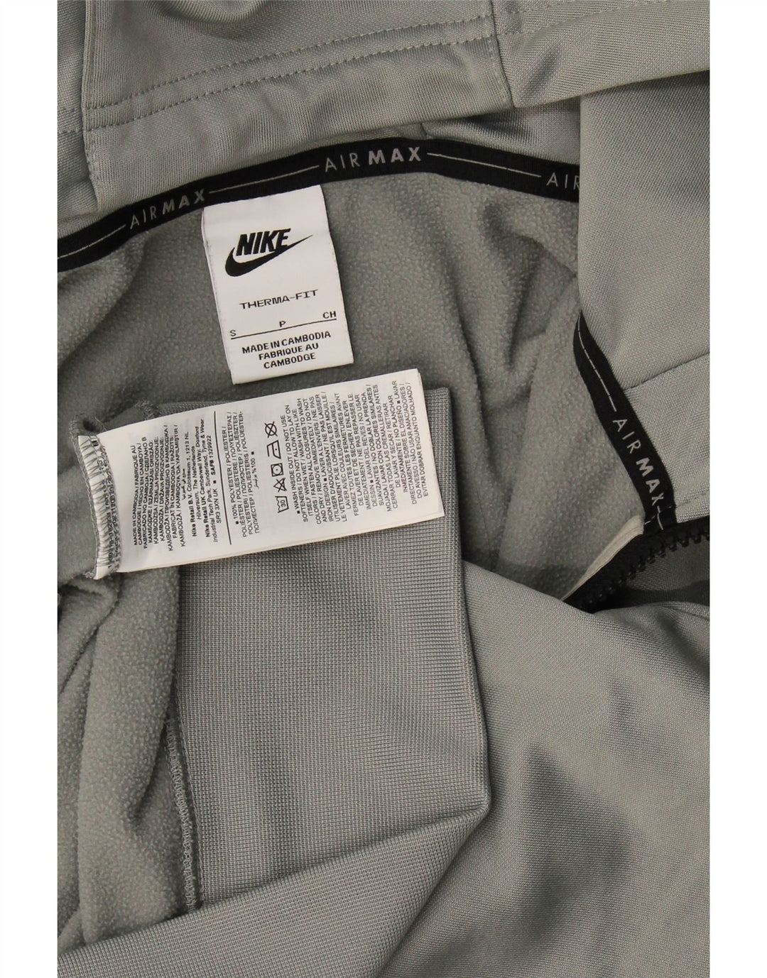 Pulover Nike Graphic Zip pentru bărbați, poliester mic, gri