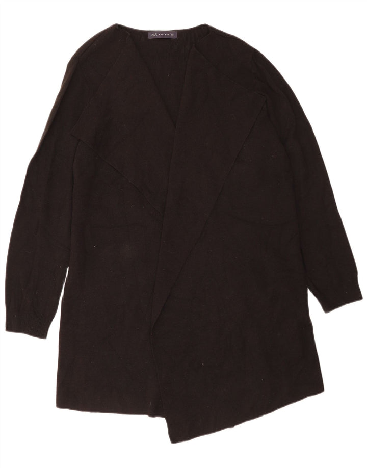 Pulover cardigan deschis pentru femei Marks & Spencer UK 16, mare, negru, acrilic
