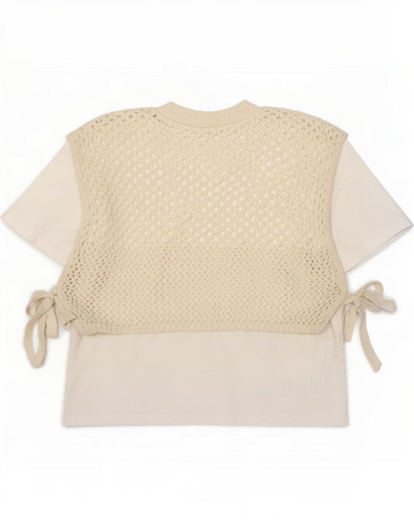 Bluză Crop Top Femei Zara UK 10 Bumbac Alb Mic
