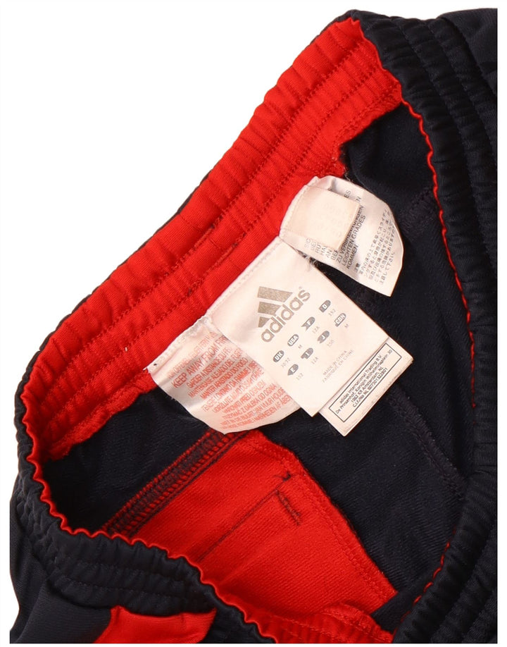 Pantaloni de trening Adidas pentru băieți 11-12 ani, albastru bleumarin, poliester color bloc