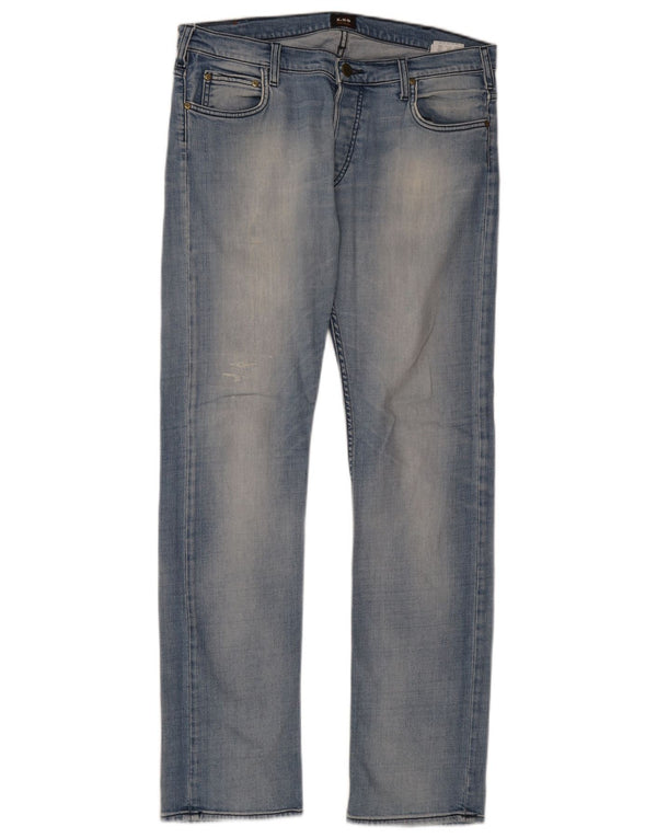 Blugi Lee Powell Slim pentru bărbați L34 L34 Bumbac albastru