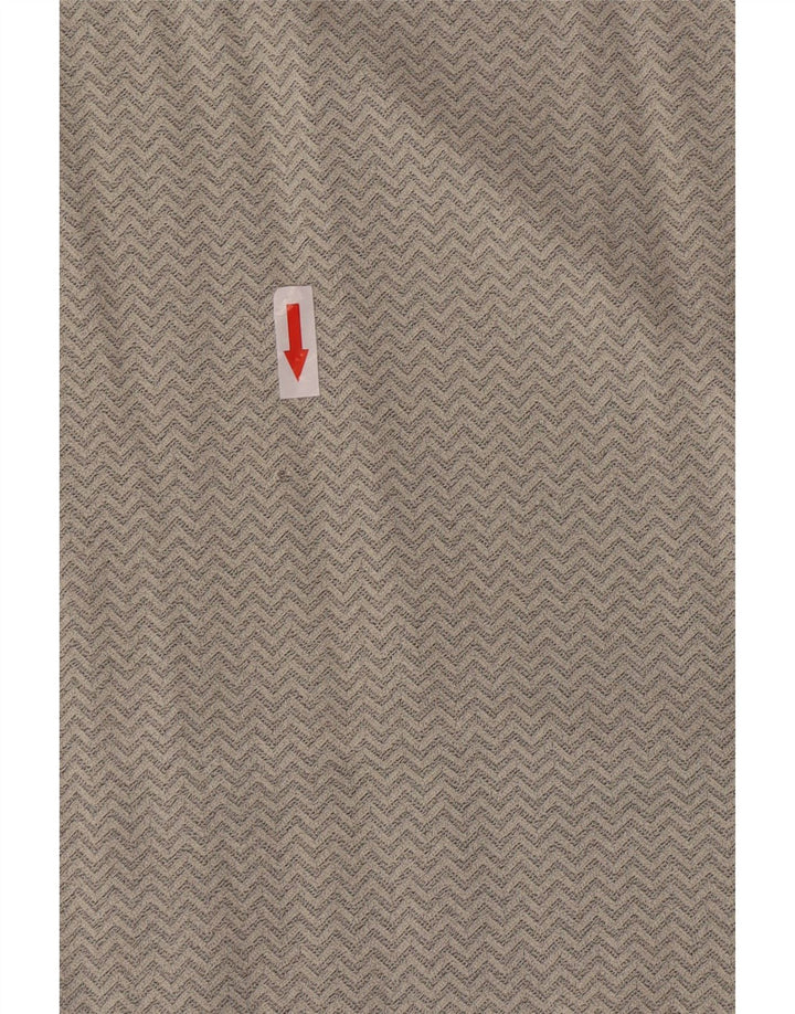 Bluză pentru femei Gianfranco Ferre Top UK 16 Large Gri Chevron Viscose