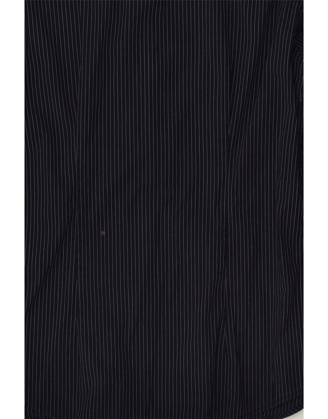 BROOKSFIELD Womens Shirt IT 42 Medium Navy Blue Pinstripe Cotton | Vintage Brooksfield | Thrift | Second-Hand Brooksfield | Used Clothing | Messina Hembry 