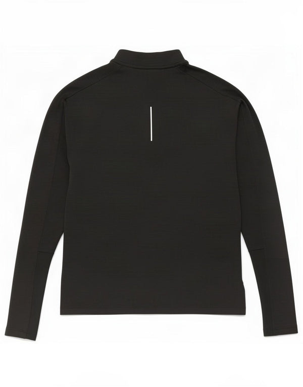 Top de trening pentru bărbați Dri Fit, cu fermoar și gât, pulover XS, poliester negru