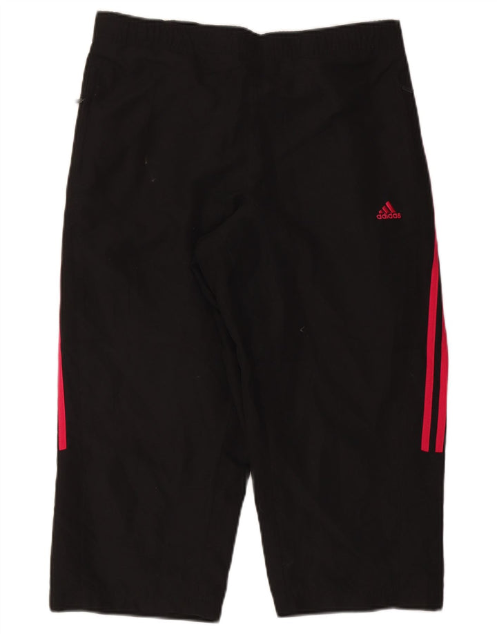 Pantaloni de trening Capri Adidas pentru femei UK 16 Poliester negru mare
