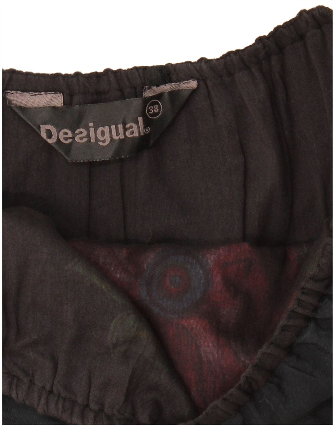 DESIGUAL Rochie Bubble fără bretele pentru femei cu grafică EU 38 Medium Negru Floral
