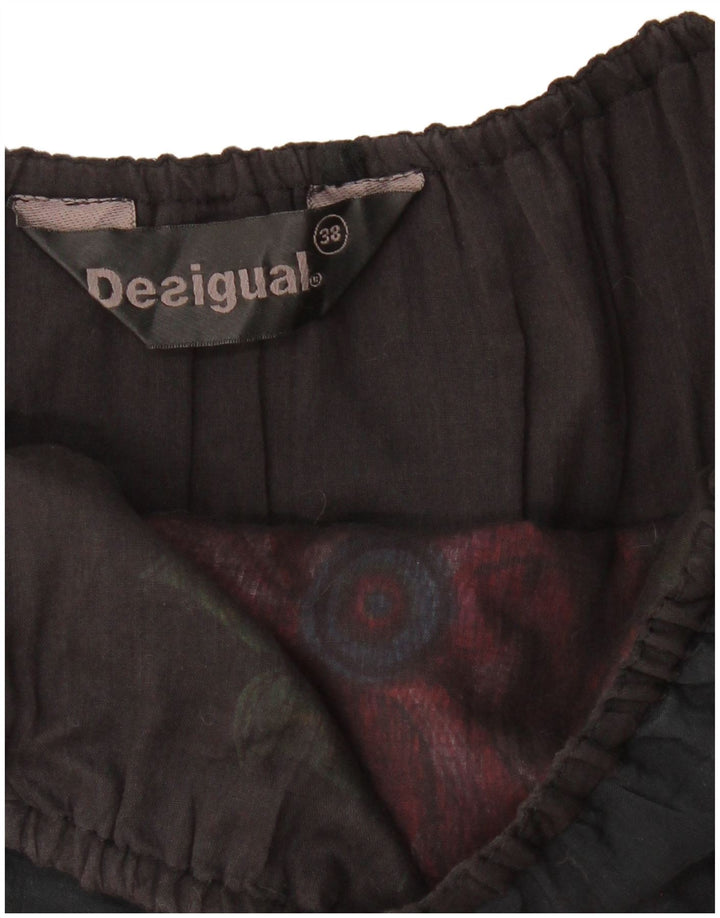 DESIGUAL Rochie Bubble fără bretele pentru femei cu grafică EU 38 Medium Negru Floral