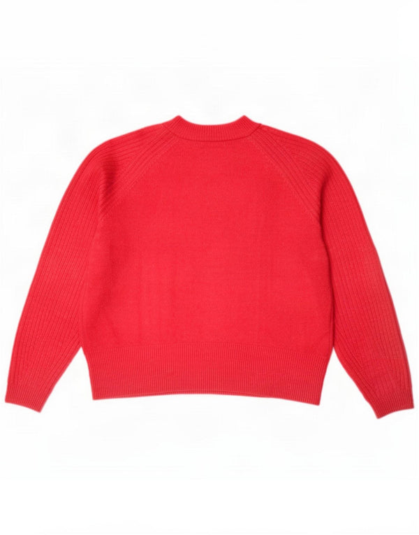 Marks & Spencer Pulover supradimensionat pentru femei cu gât rotund UK 14 Medium Pink