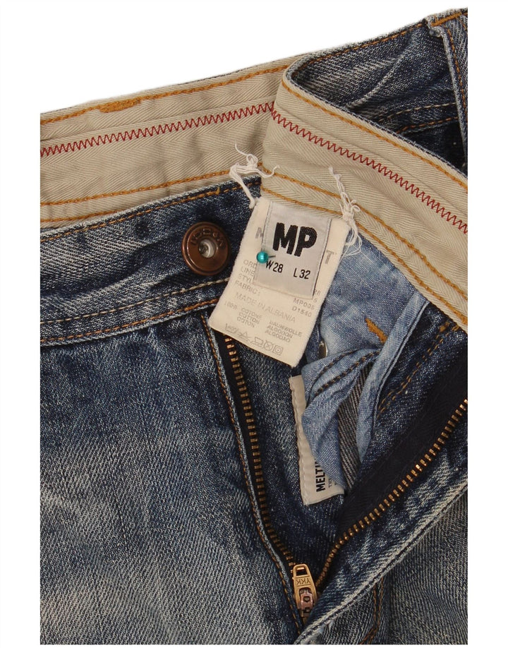Meltin' Pot Blugi slim pentru bărbați Distressed W28 L32 Bumbac albastru