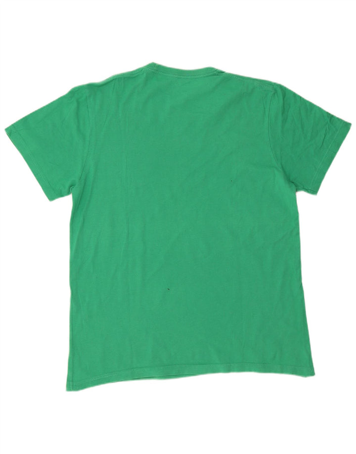 Tricou grafic Converse pentru bărbați Top din bumbac verde mediu