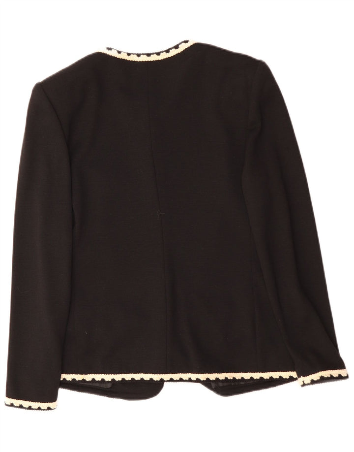 LUISA SPAGNOLI Jachetă pentru femei cu 5 nasturi IT 44 Medium Black Acetat