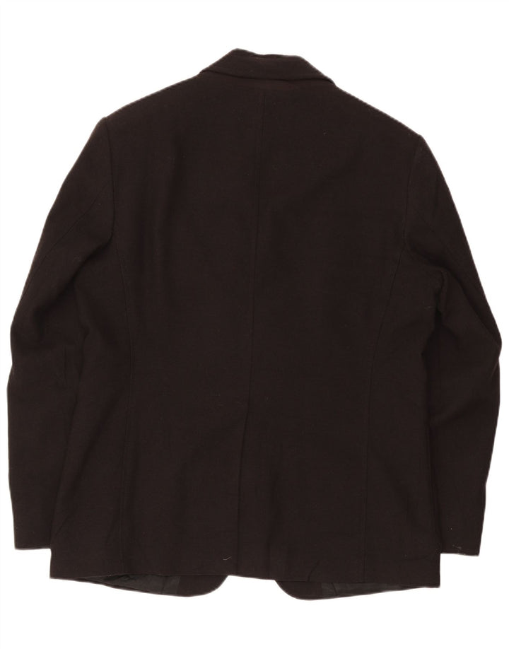 Jachetă pentru bărbați Geox Respira 3 Button Blazer UK 42 XL Lână neagră