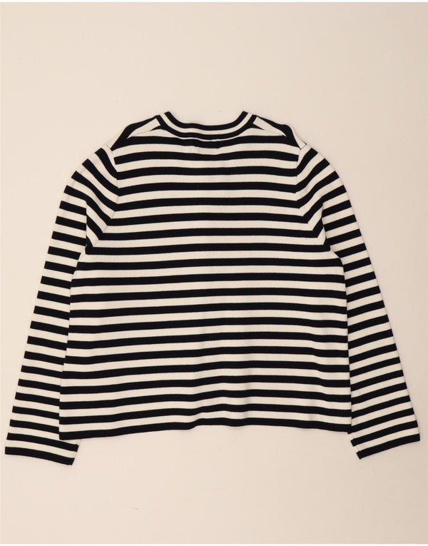 Pulover cardigan pentru femei Joules UK 18 XL, albastru bleumarin, bumbac cu dungi