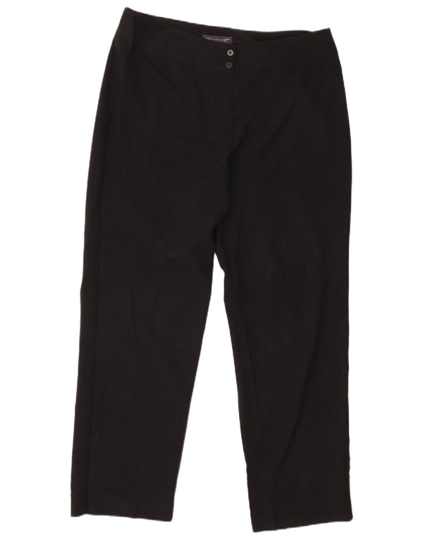 Pantaloni casual drepti pentru femei Marks & Spencer UK 16 Large W36 L28 Negru