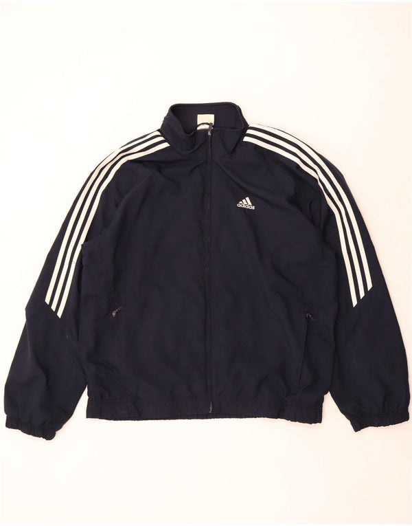Jachetă de trening pentru bărbați Adidas UK 44/46 XL poliester bleumarin