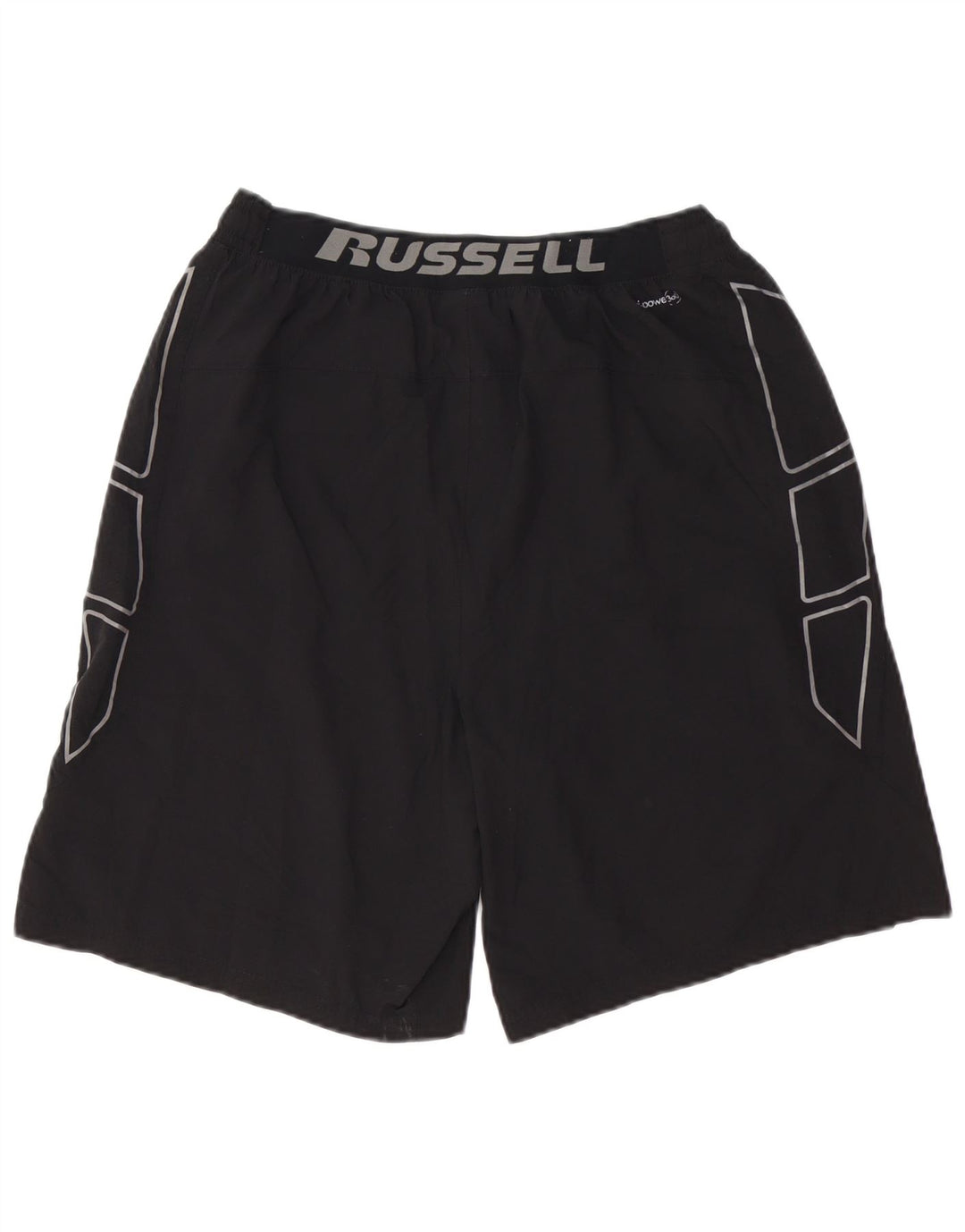 Pantaloni scurți sport Dri-Power Graphic pentru bărbați RUSSELL ATHLETIC, mediu negru