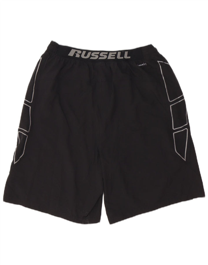 Pantaloni scurți sport Dri-Power Graphic pentru bărbați RUSSELL ATHLETIC, mediu negru