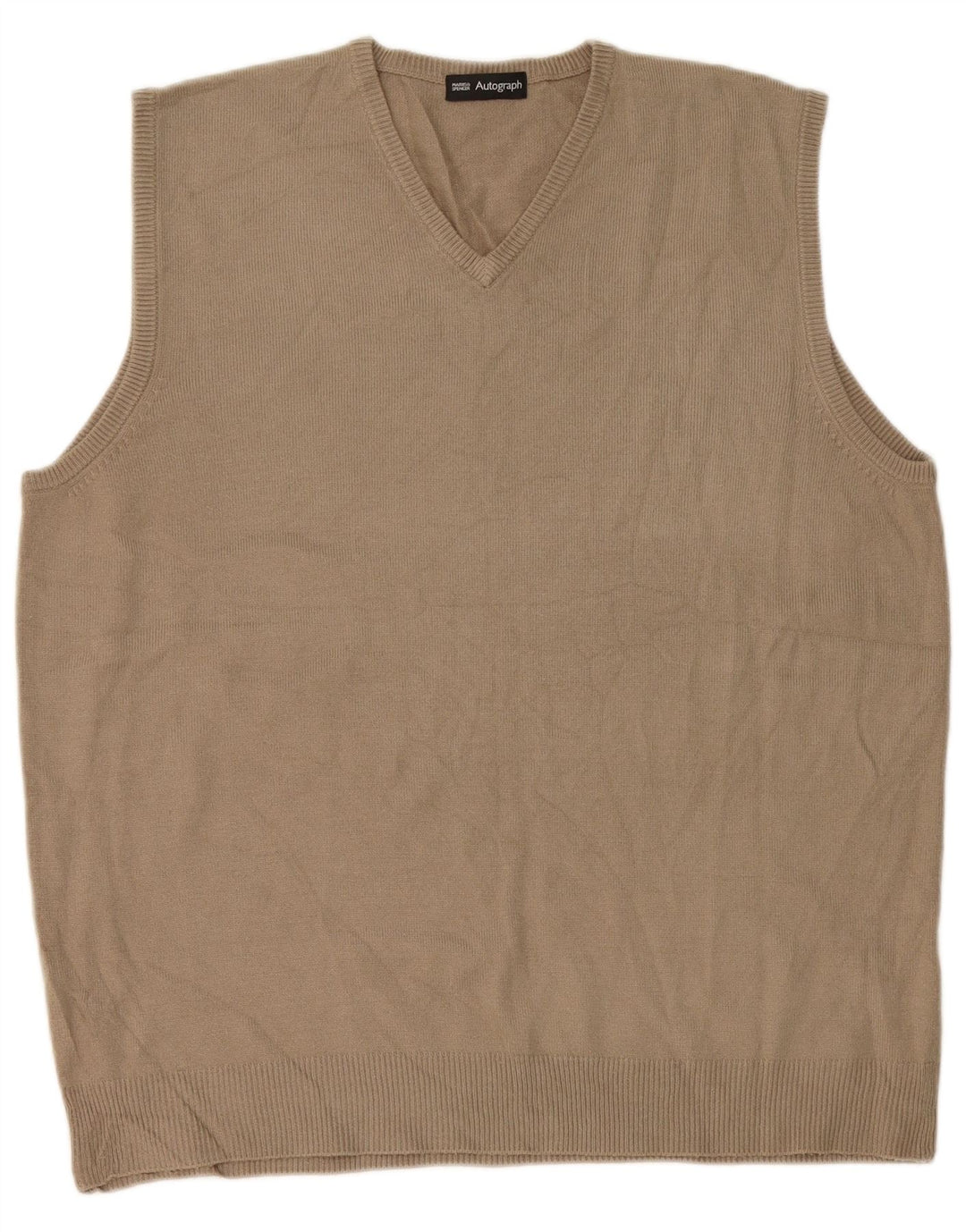 Marks & Spencer Vestă pentru bărbați Tank Top Mare Bej Acrilic