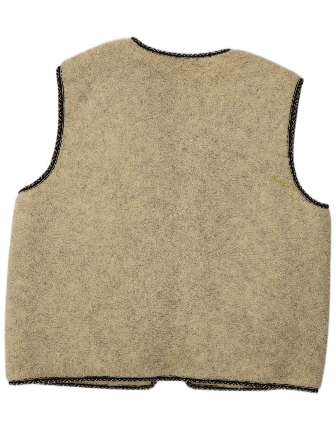 Gilet Sherpa pentru bărbați VINTAGE IT 52/54 XL Bej Lână Nouă