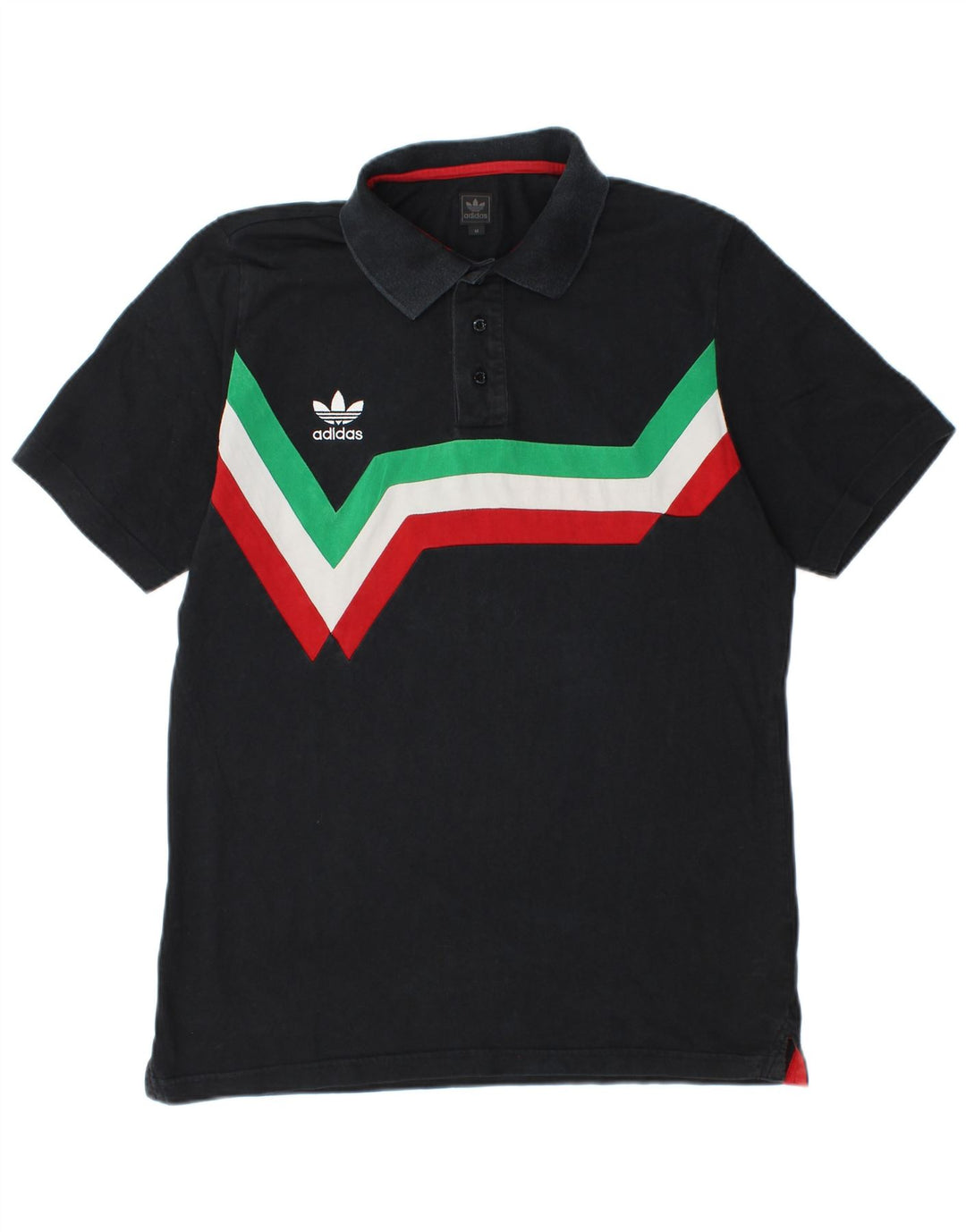Tricou polo pentru bărbați Adidas, mediu negru, bumbac color bloc