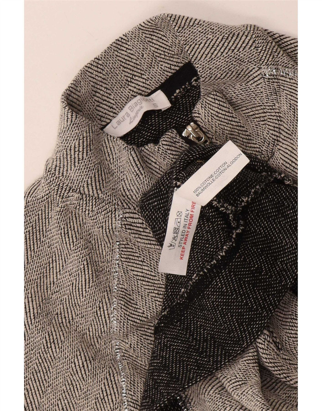 Jachetă de trening pentru femei Laura Biagiotti UK 10 Small Grey Herringbone