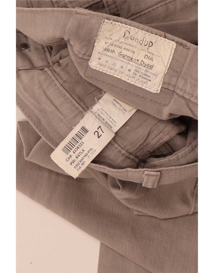 Dondup blugi crop slim pentru femei W27 L26 bumbac gri