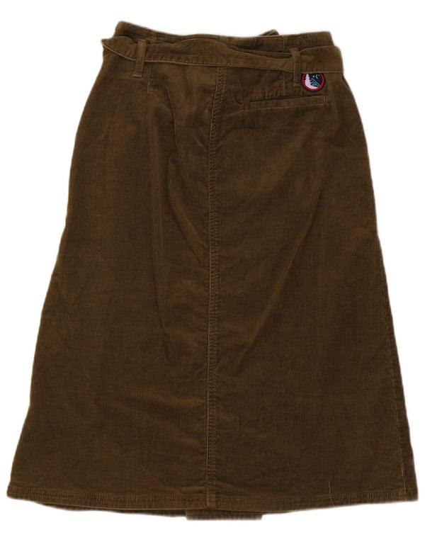 Fusta de velur pentru femei Tommy Hilfiger US 4 Small W25 Kaki Bumbac