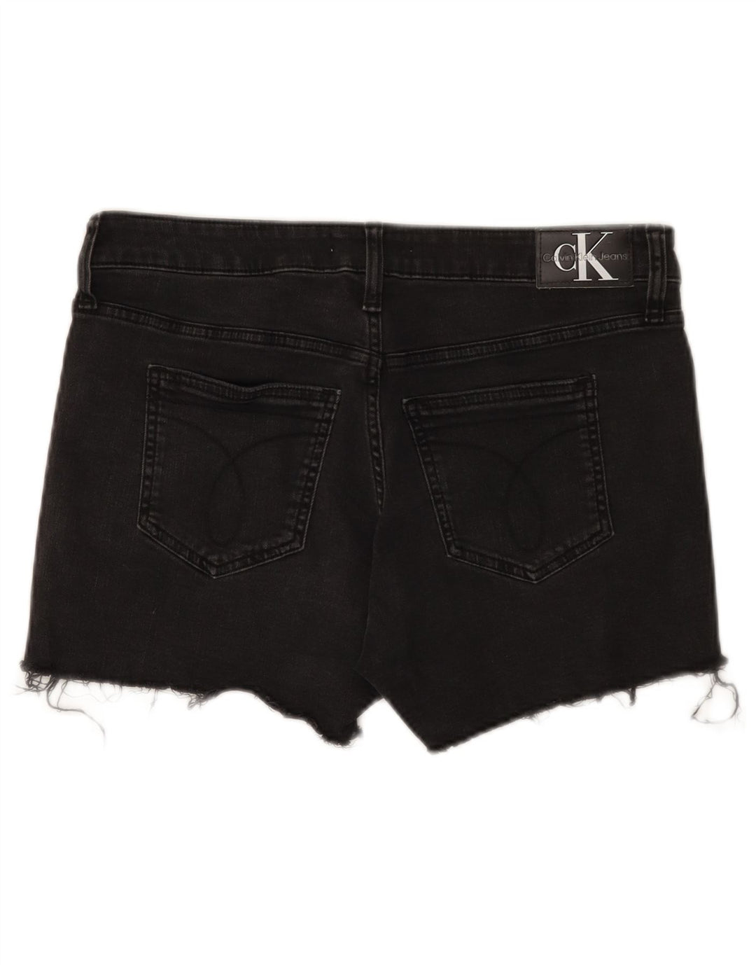 Pantaloni scurți din denim Calvin Klein pentru femei W29 bumbac mediu negru