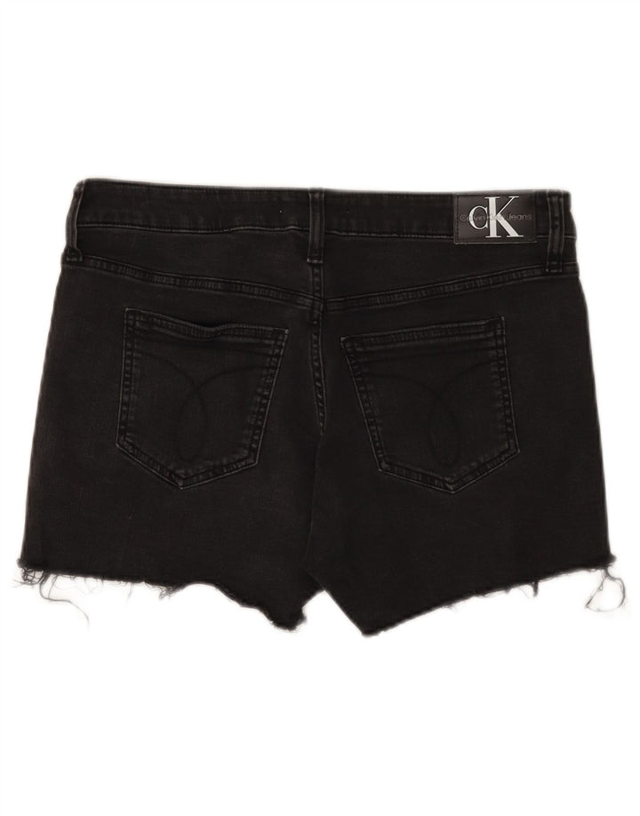 Pantaloni scurți din denim Calvin Klein pentru femei W29 bumbac mediu negru