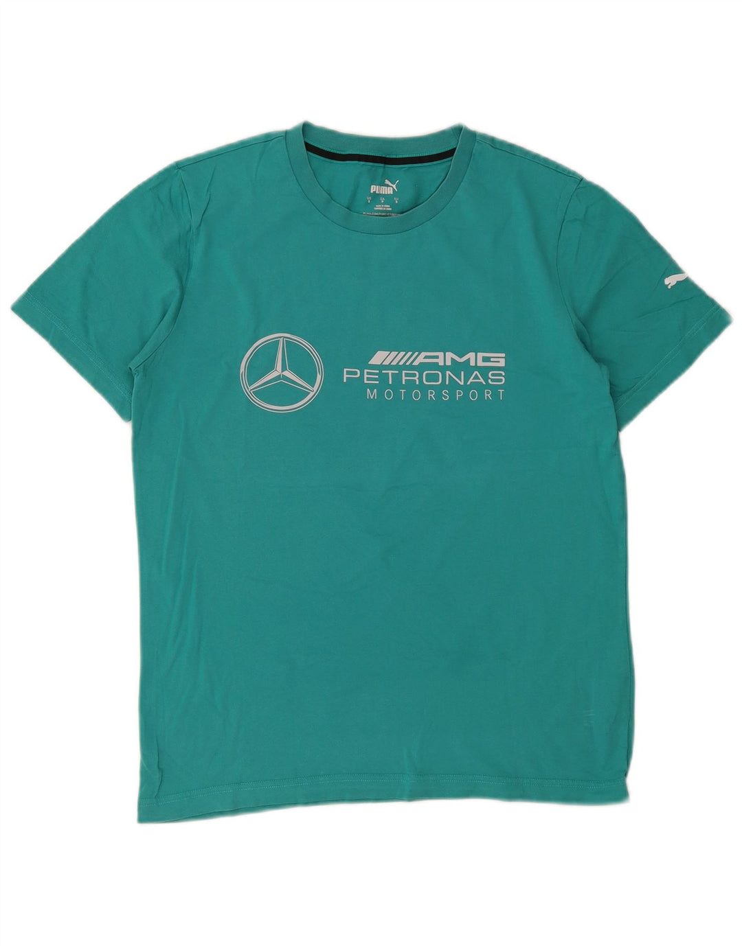 Tricou grafic Puma pentru bărbați Top mic din bumbac turcoaz