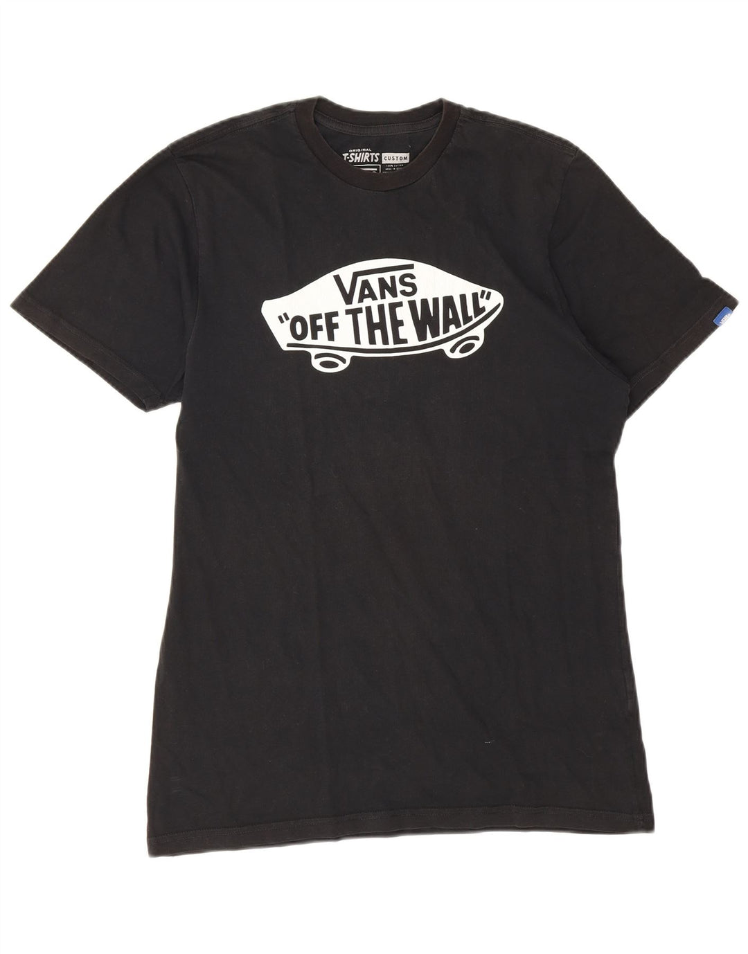 Tricou grafic personalizat Vans pentru bărbați Top, bumbac mediu negru