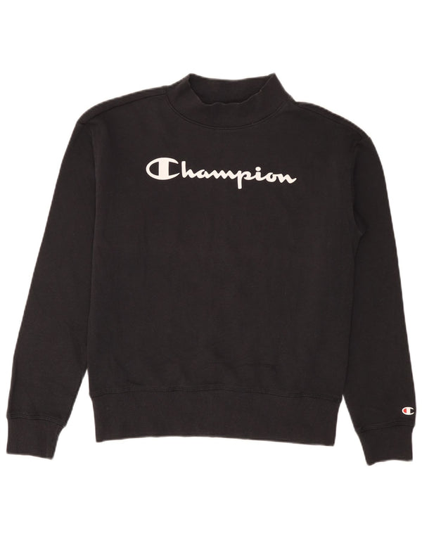 CHAMPION Băieți Pulover Grafic Pulover 15-16 Ani 2XL Bumbac Negru