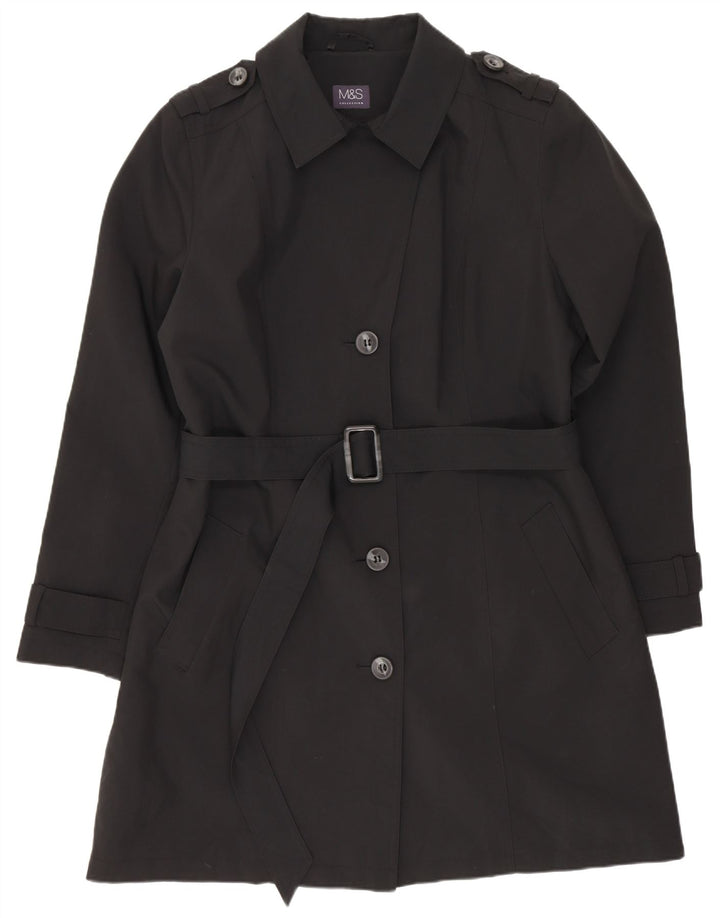 Trench pentru femei Marks & Spencer UK 16 Poliester negru mare