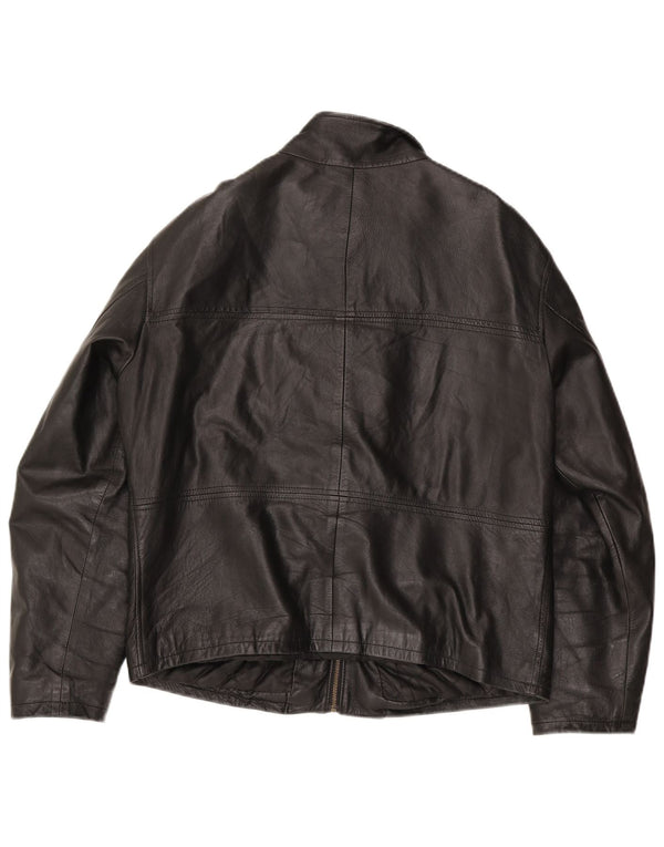 Jachetă de piele vintage pentru bărbați UK 38 Medium Black