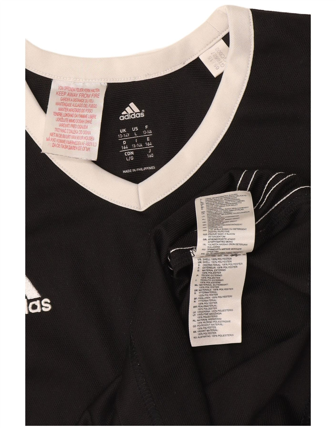 Vesta Adidas Fete Top 13-14 Ani Negru Poliester