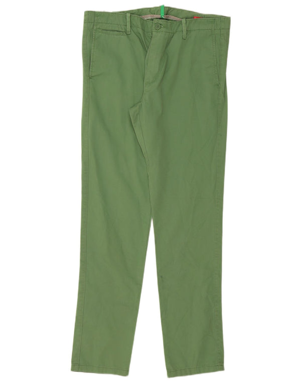 Pantaloni chino slim pentru bărbați Benetton IT 50 Large W36 L33 Bumbac verde