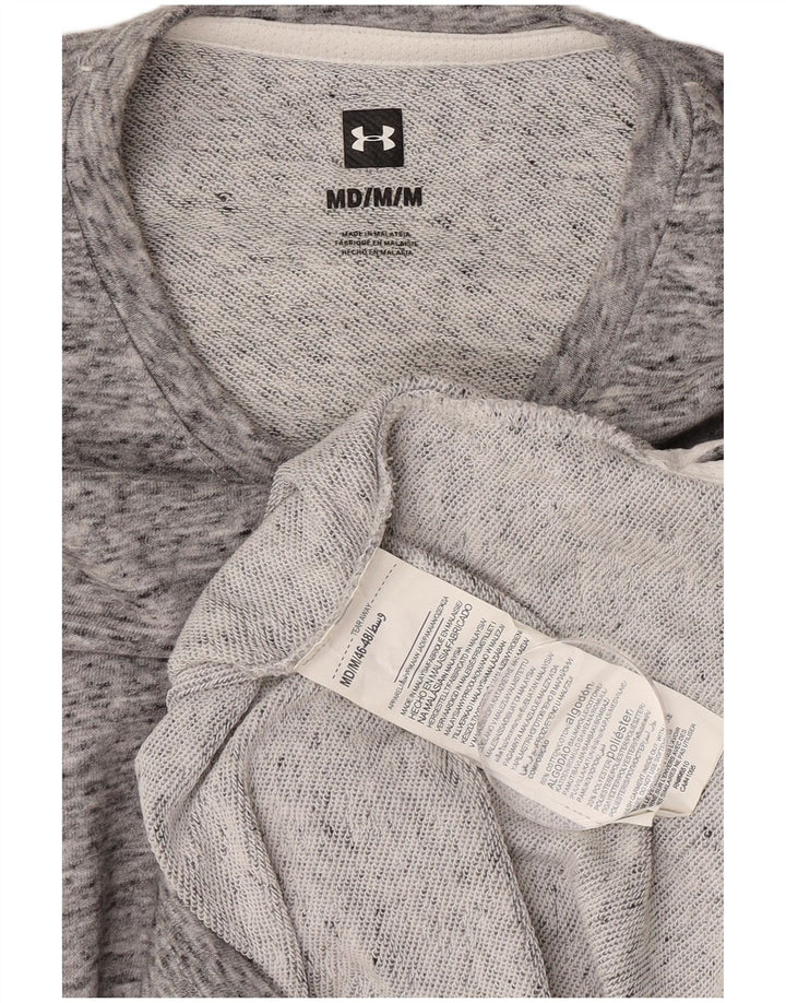Pulover grafic pentru bărbați Under Armour, bumbac cu pete, gri mediu