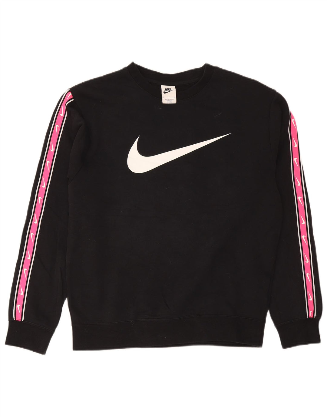 Pulover de hanorac grafic Nike pentru femei UK 10 Mic negru Colorblock