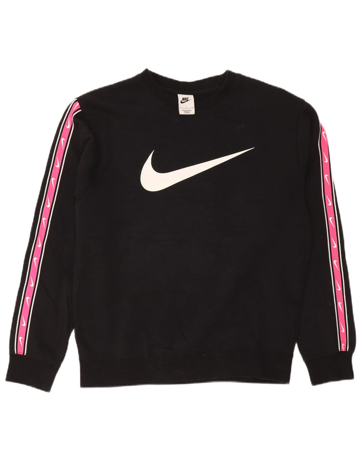 Pulover de hanorac grafic Nike pentru femei UK 10 Mic negru Colorblock