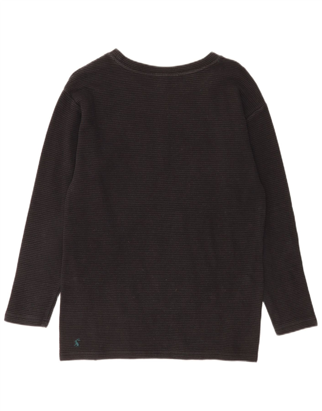 Joules Top femeie cu mânecă lungă UK 10 mic bumbac negru
