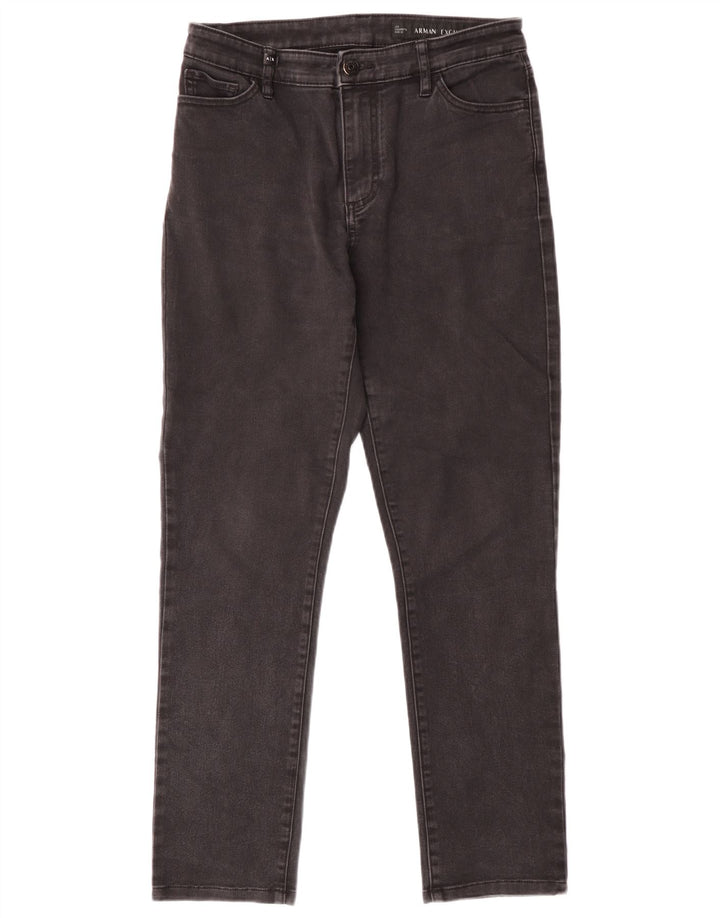 Blugi slim pentru femei Armani Jeans W30 L28 bumbac negru