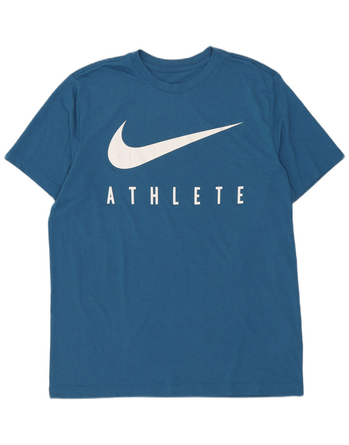 Tricou grafic Nike Dri Fit pentru bărbați Top Medium Blue Poliester