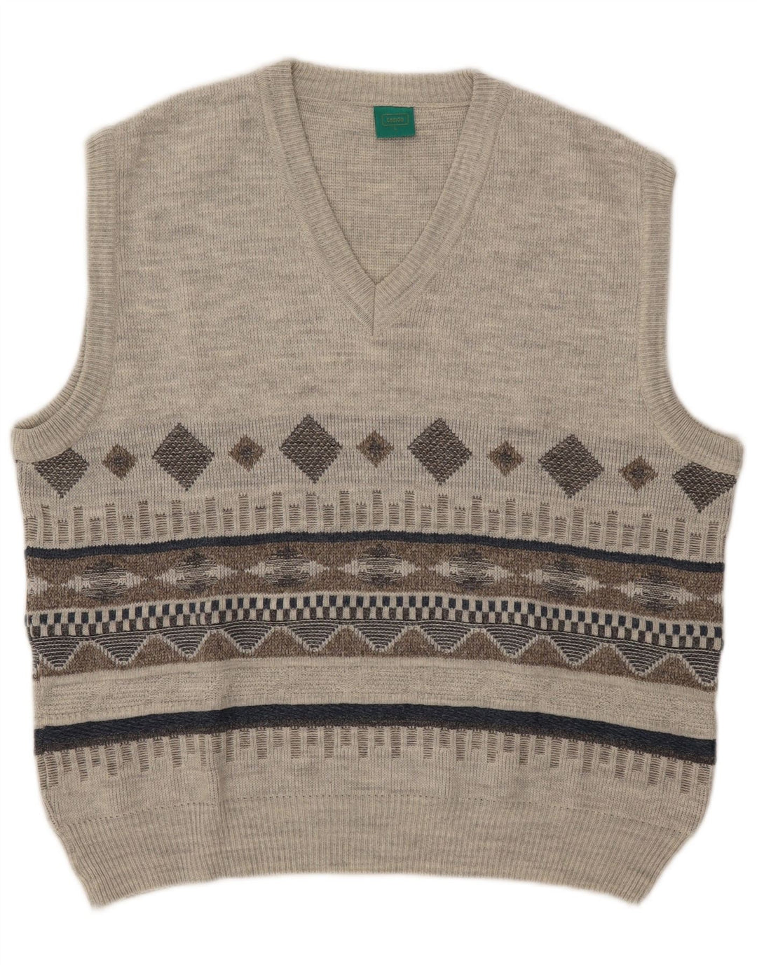 C&A Canda Vest Tank Top Mare Gri Geometric Acrilic