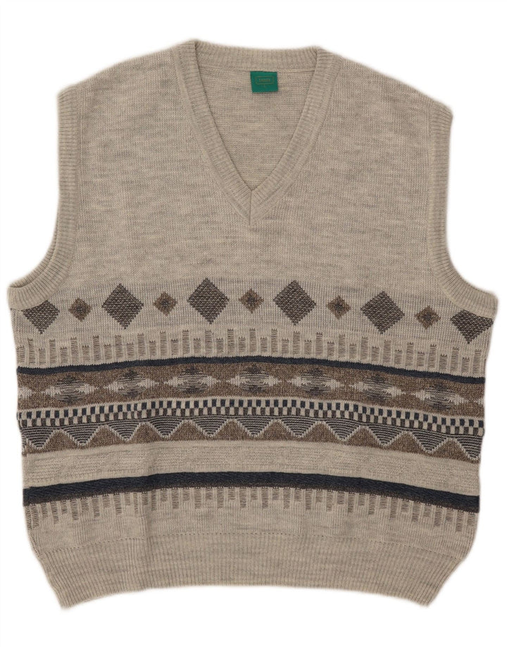 C&A Canda Vest Tank Top Mare Gri Geometric Acrilic