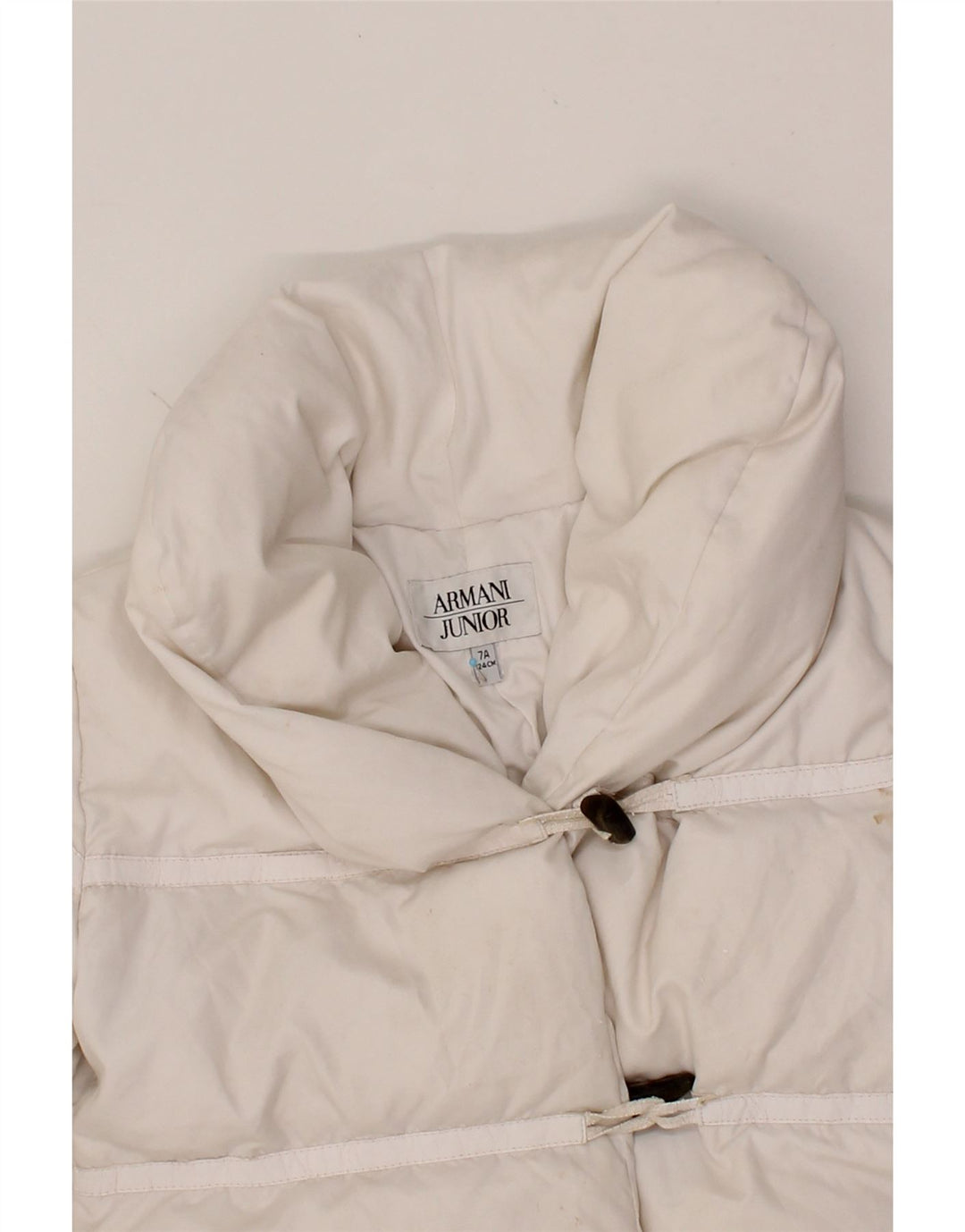 ARMANI JUNIOR Girls Padded Jacket 6-7 Years Off White Polyester Vintage Armani Junior and Second-Hand Armani Junior from Messina Hembry 