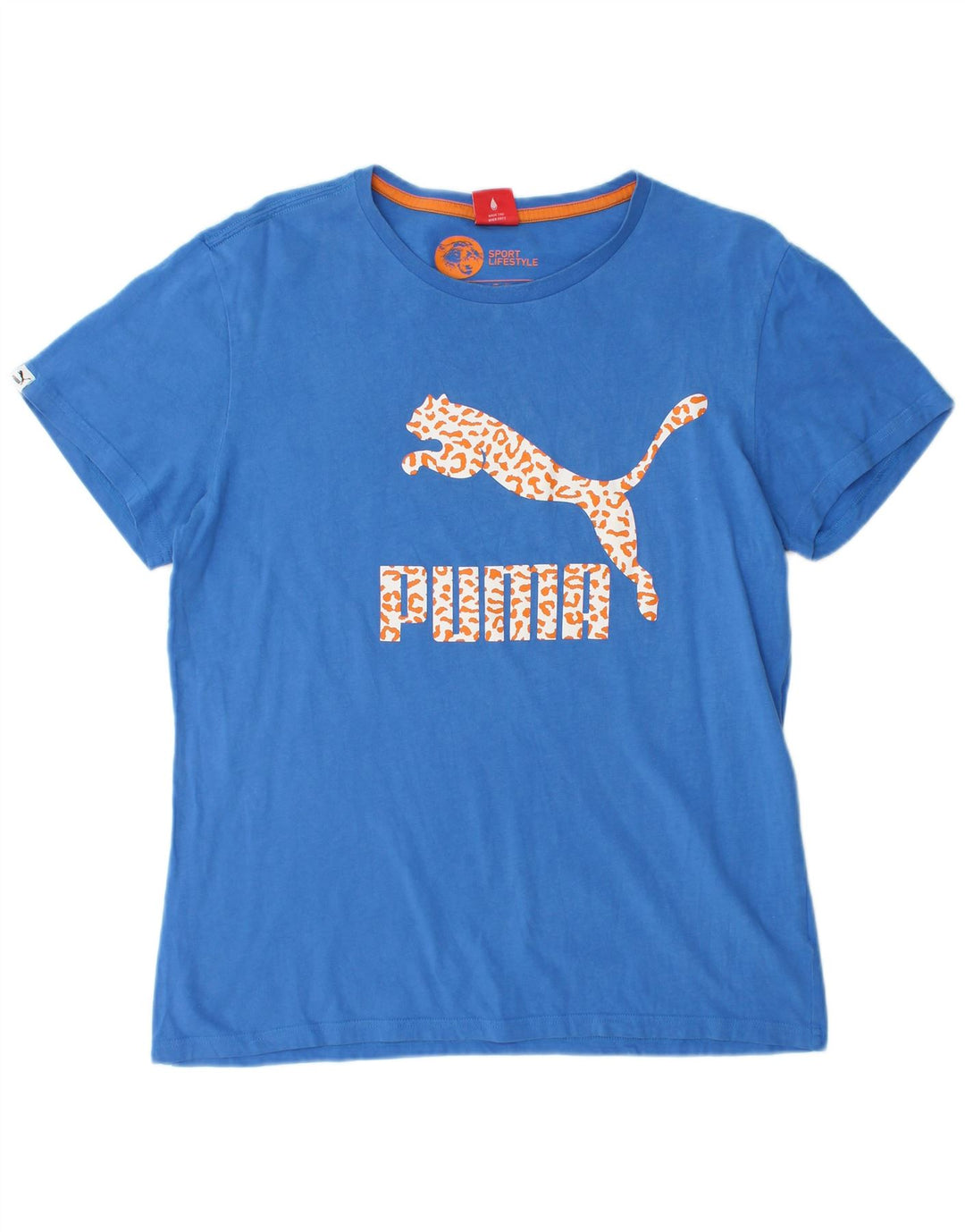 Tricou grafic Puma pentru bărbați Top mare, albastru, bumbac