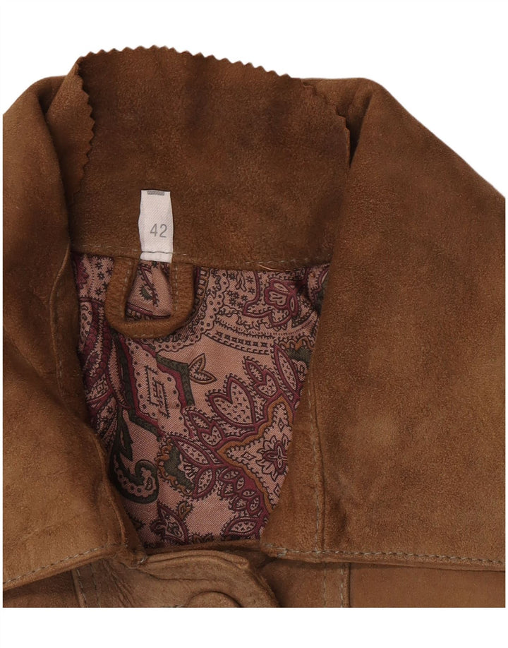 Jachetă Vintage pentru femeie din piele intoarsa EU 42 Maro mare